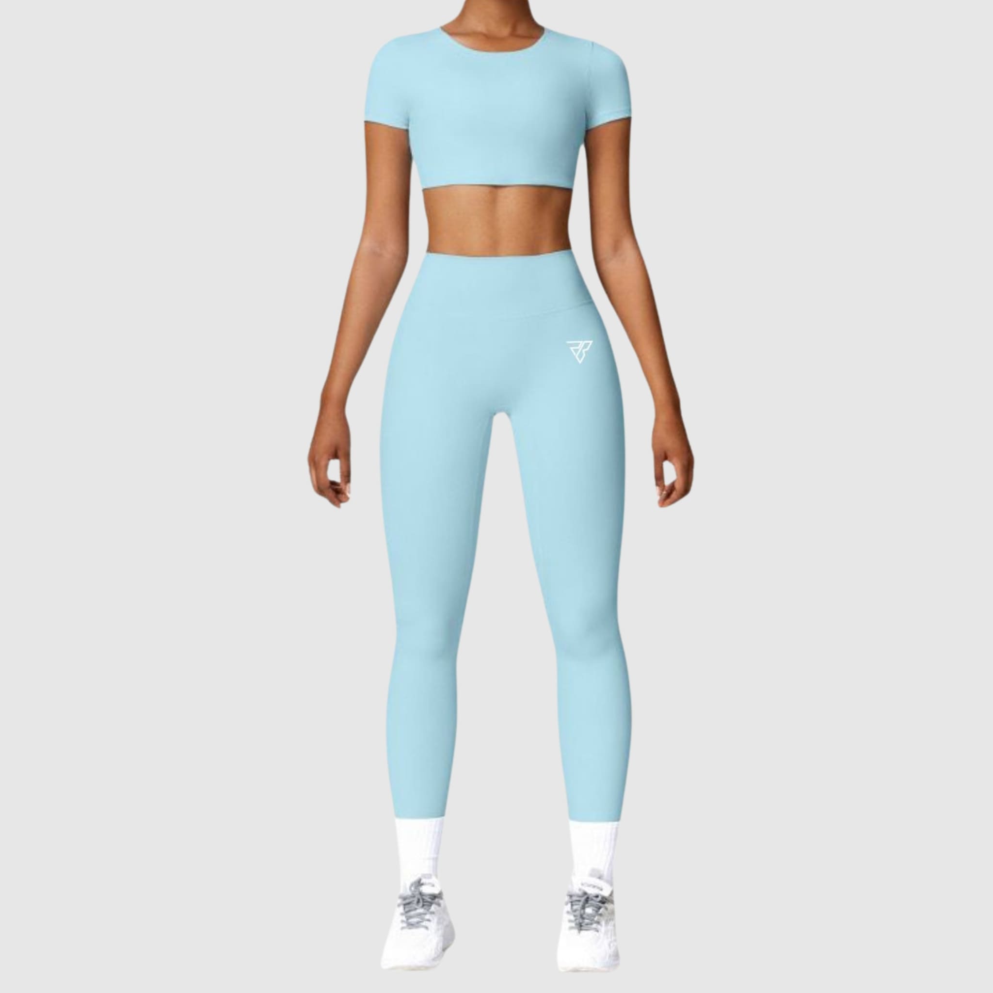 Ensemble t-shirt court et leggings extensibles