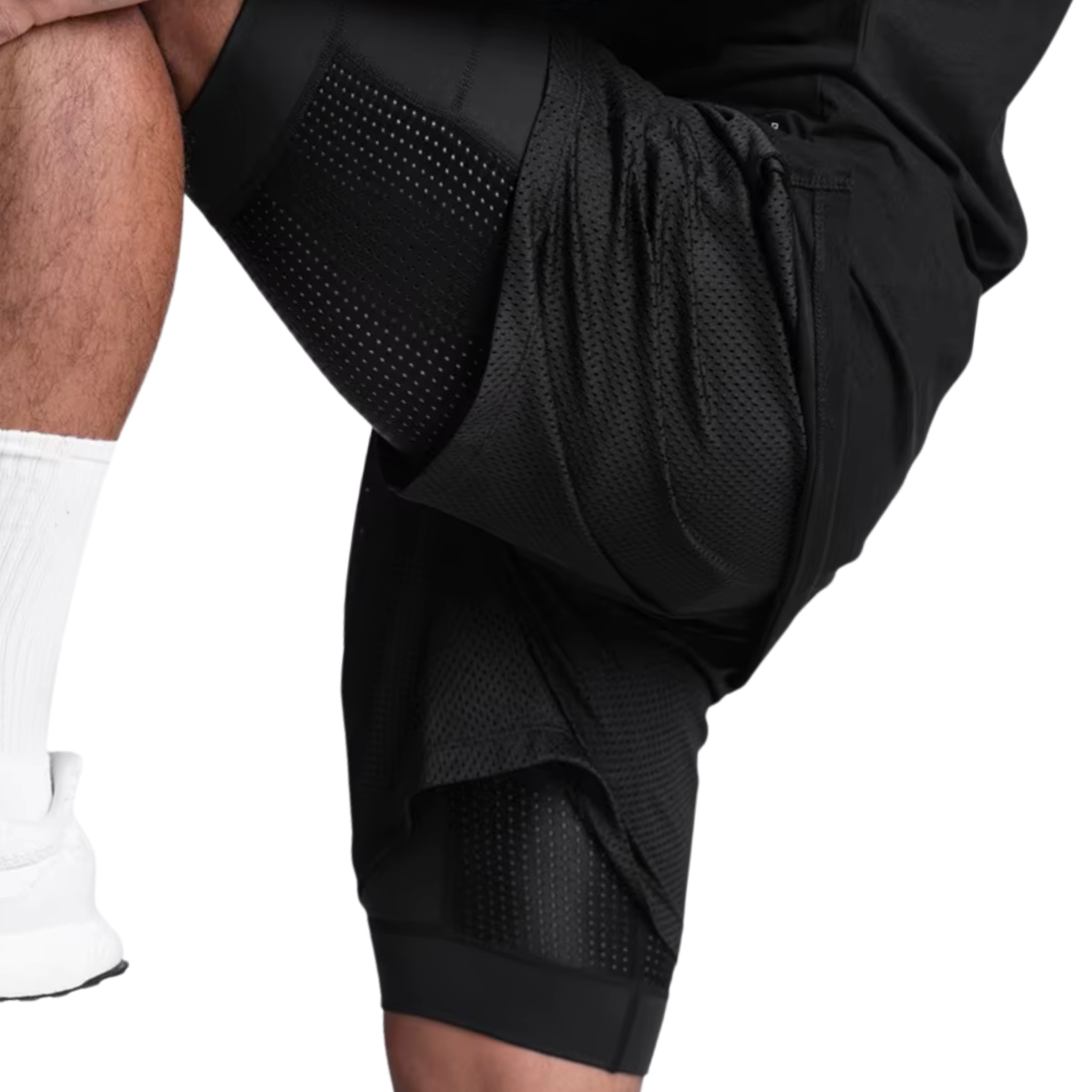 Athletic Mesh Shorts – Black Layer