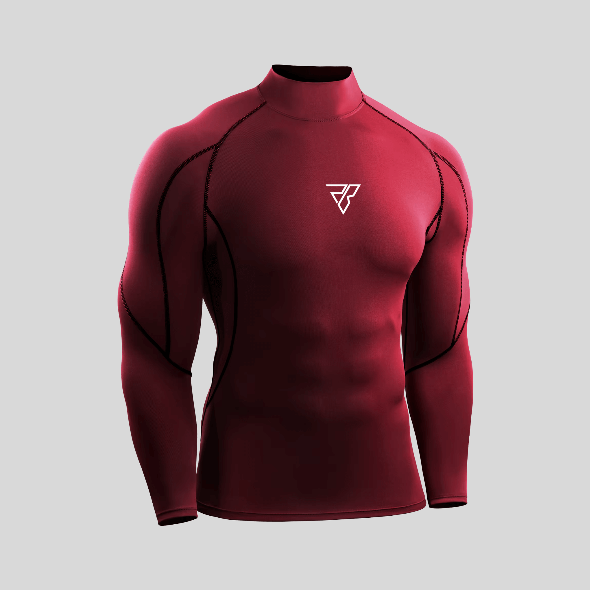 Long-Sleeve Compression Shirt - Stand Up Collar