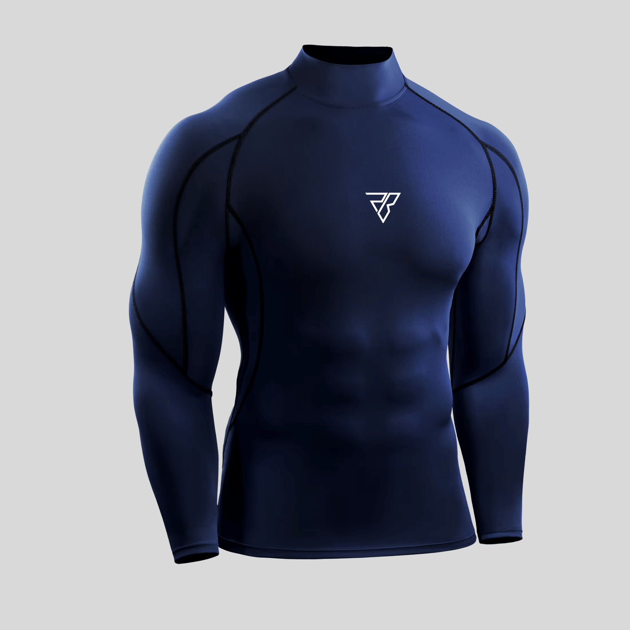 Long-Sleeve Compression Shirt - Stand Up Collar
