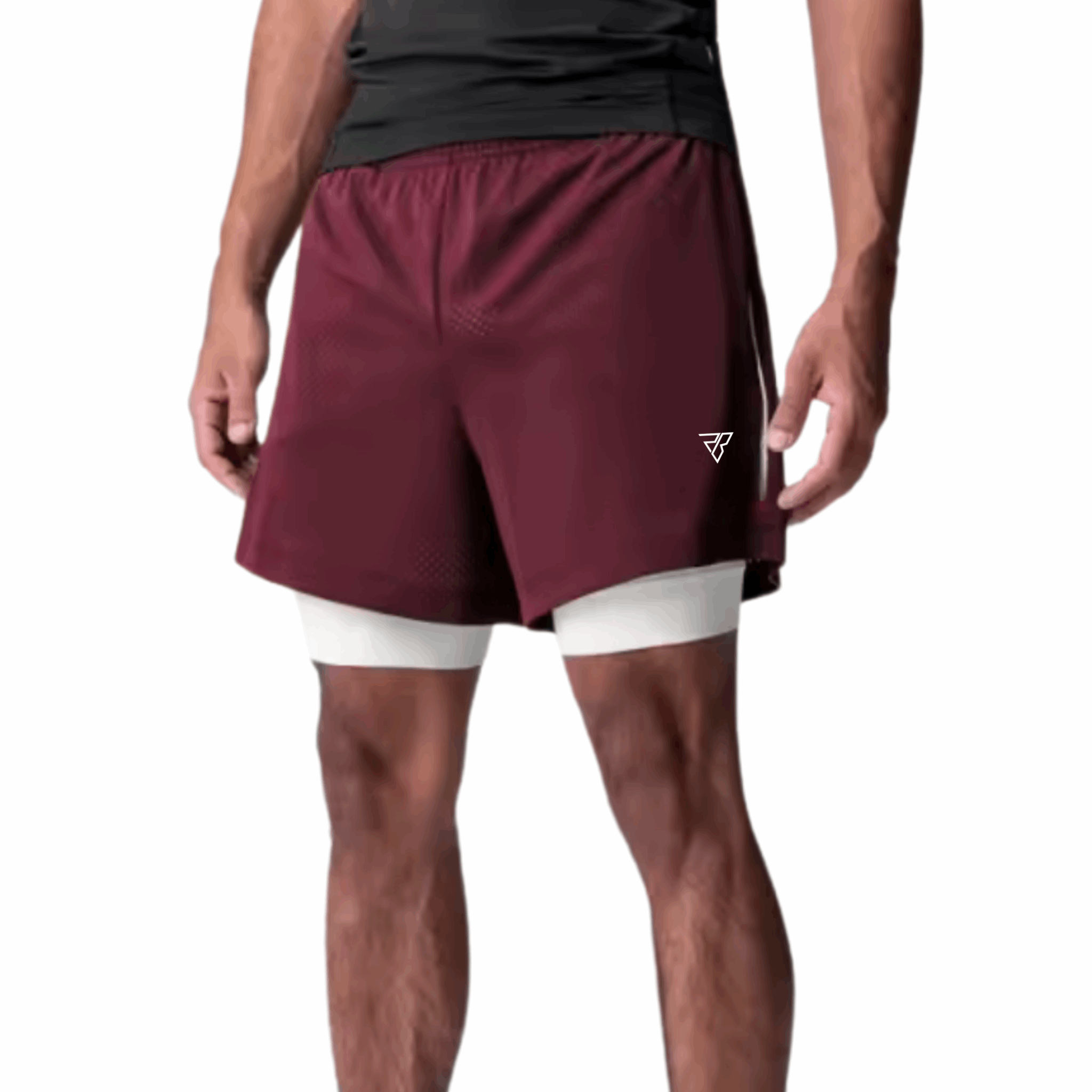 Athletic Mesh Shorts – White Layer