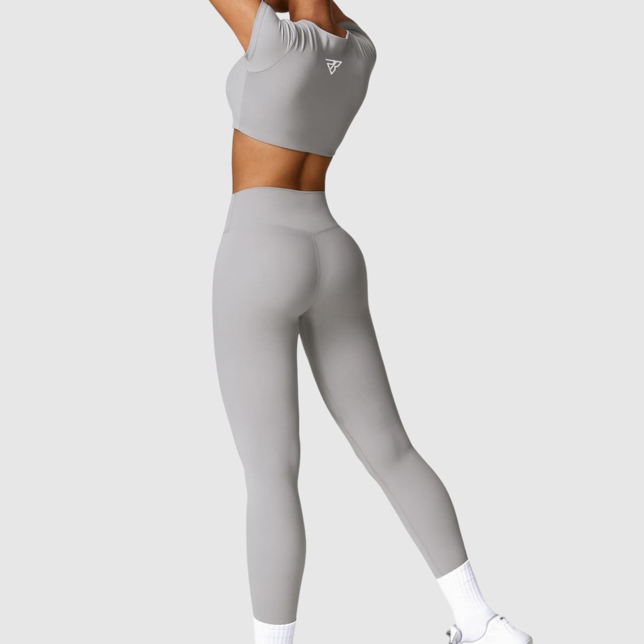 Ensemble t-shirt court et leggings extensibles