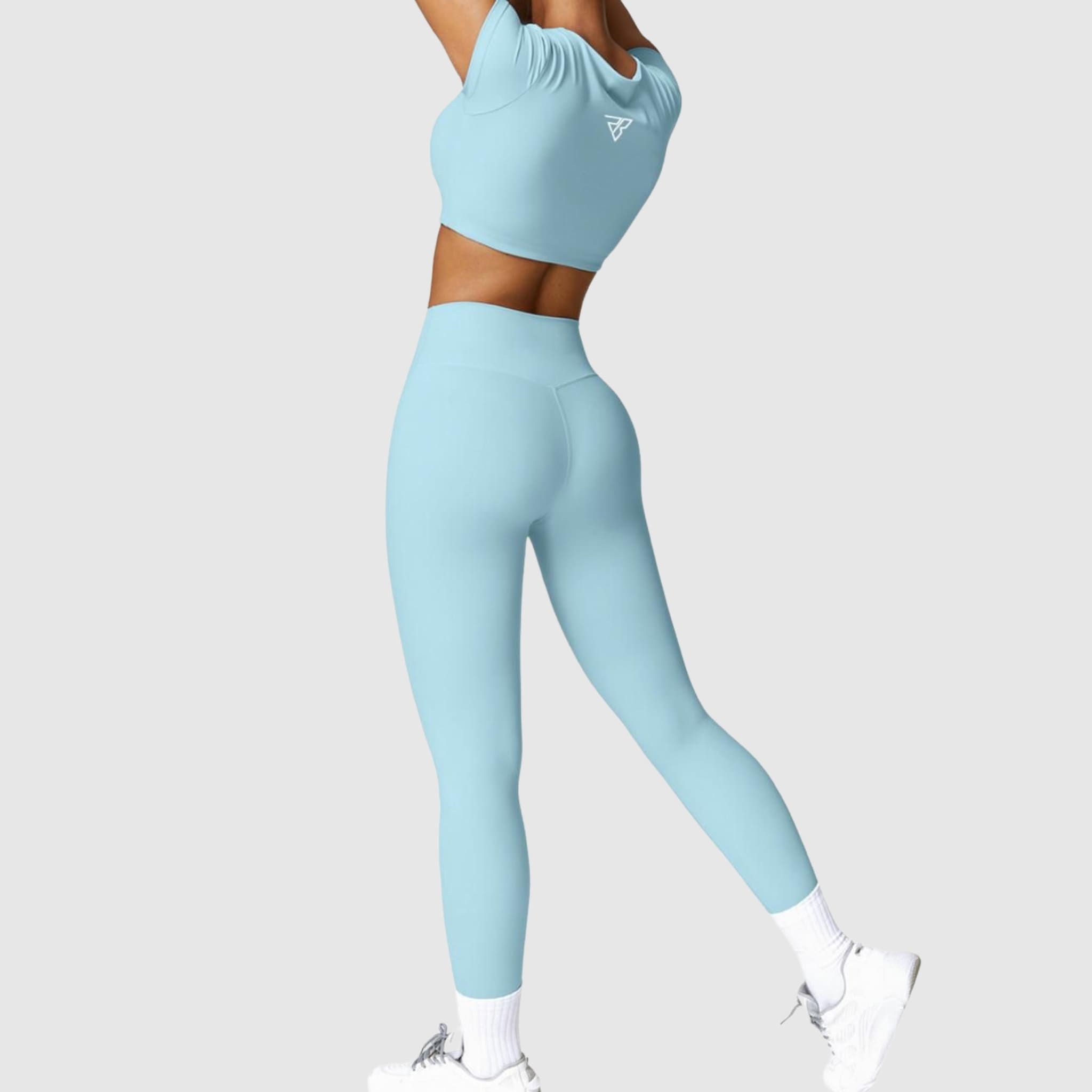 Ensemble t-shirt court et leggings extensibles