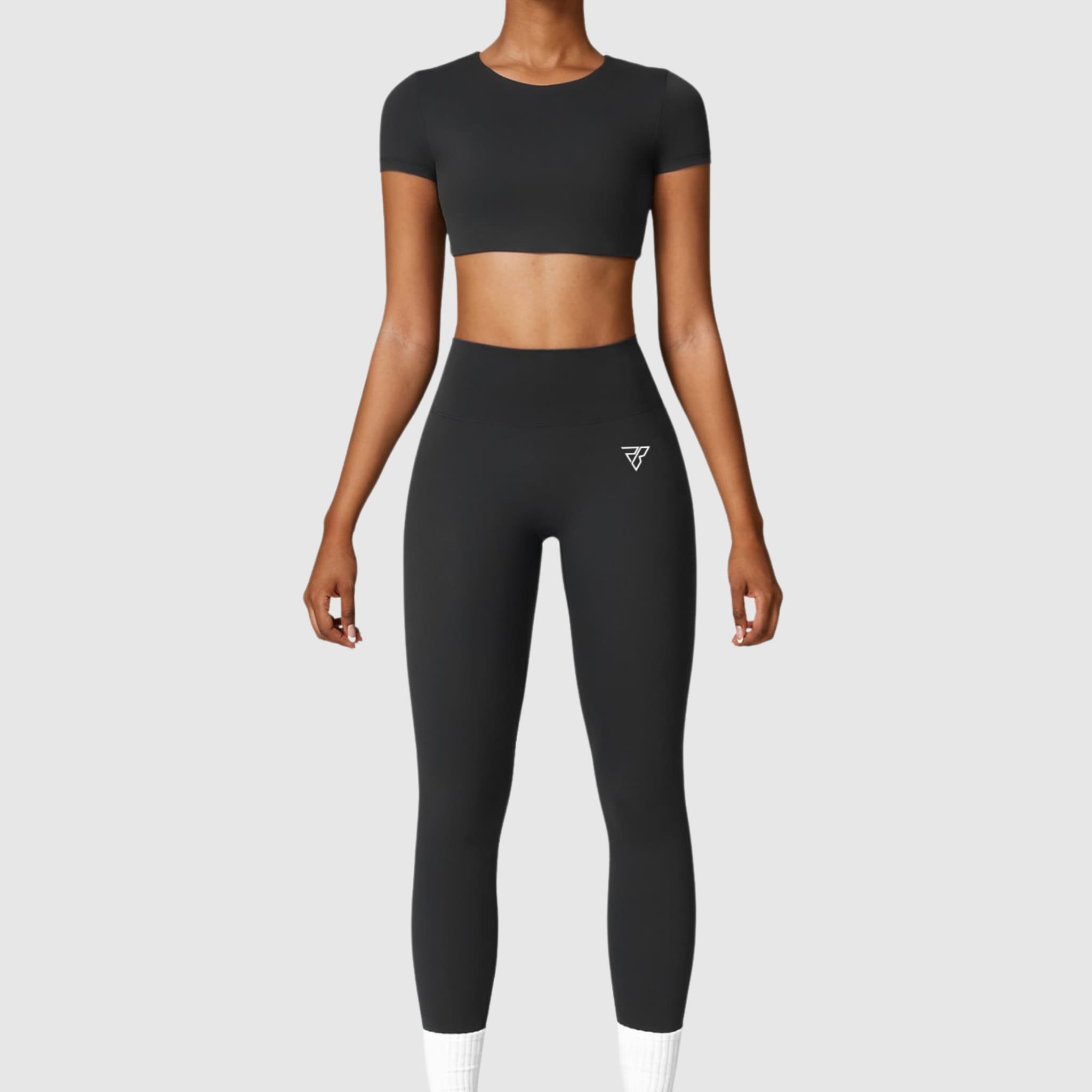 Ensemble t-shirt court et leggings extensibles