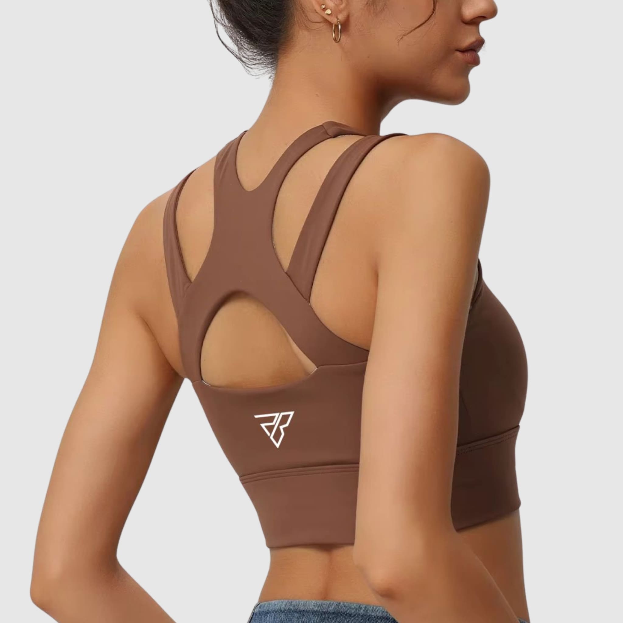 Soutien-gorge de sport dos nageur zippé sur le devant