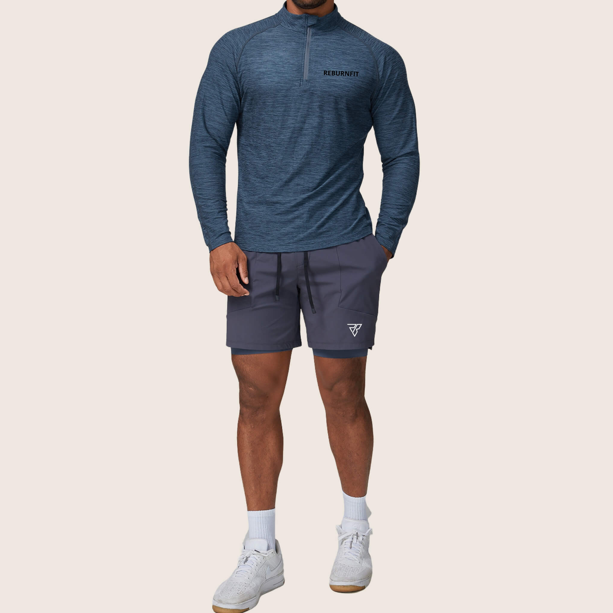 High Collar Zip-up Long Sleeve