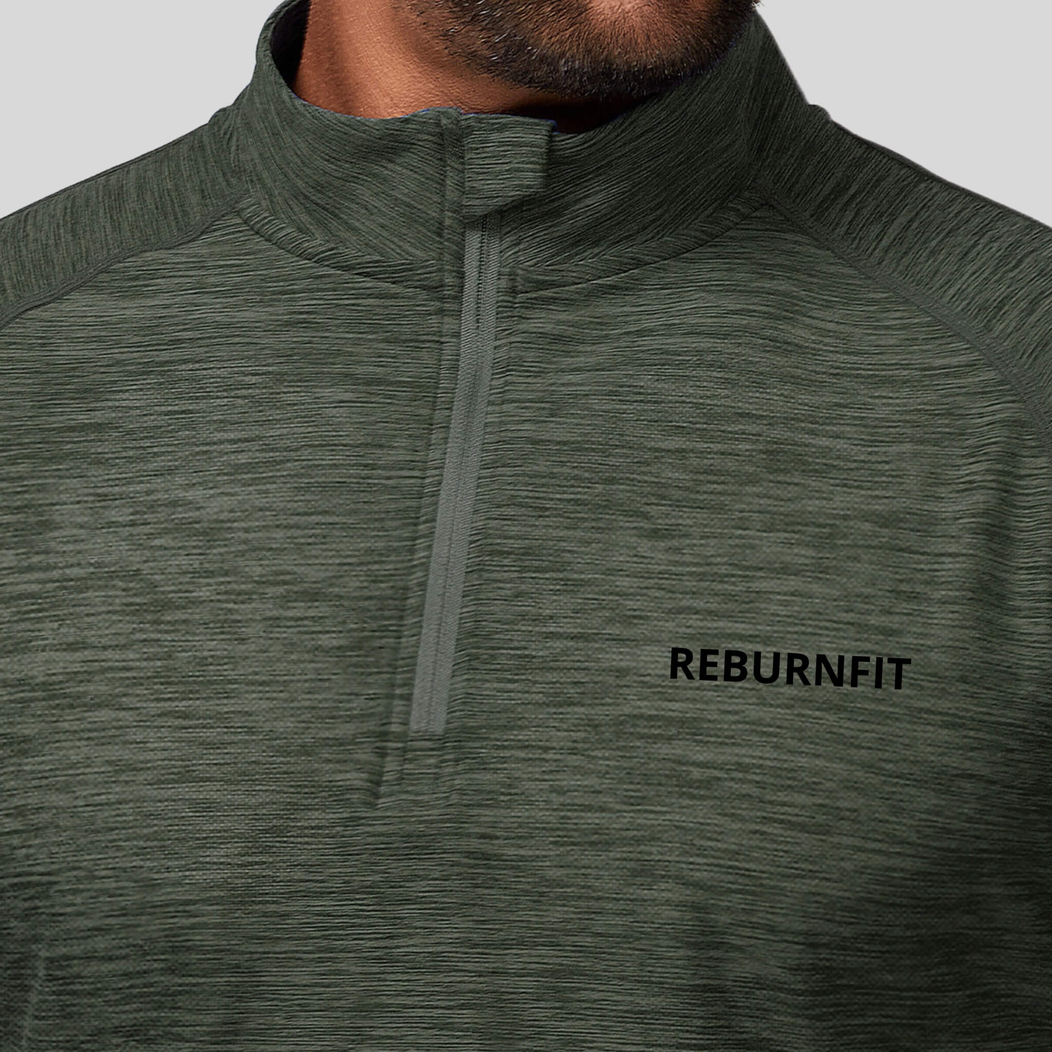 High Collar Zip-up Long Sleeve