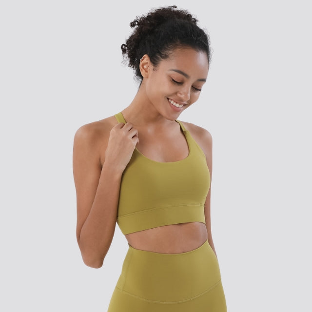 Soutien-gorge de sport à dos creux