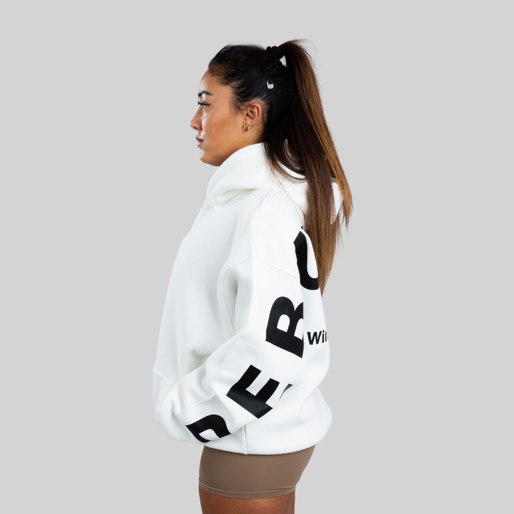 Sweat à capuche imprimé surdimensionné avec poche