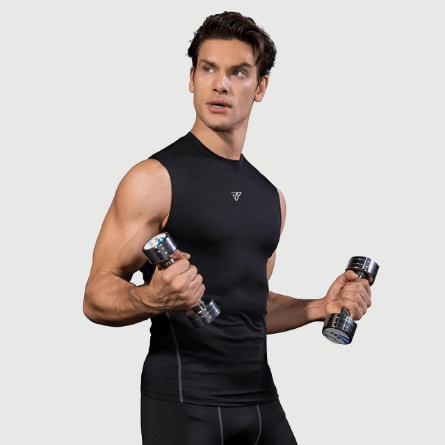 High Neck Tight Sleeveless Vest