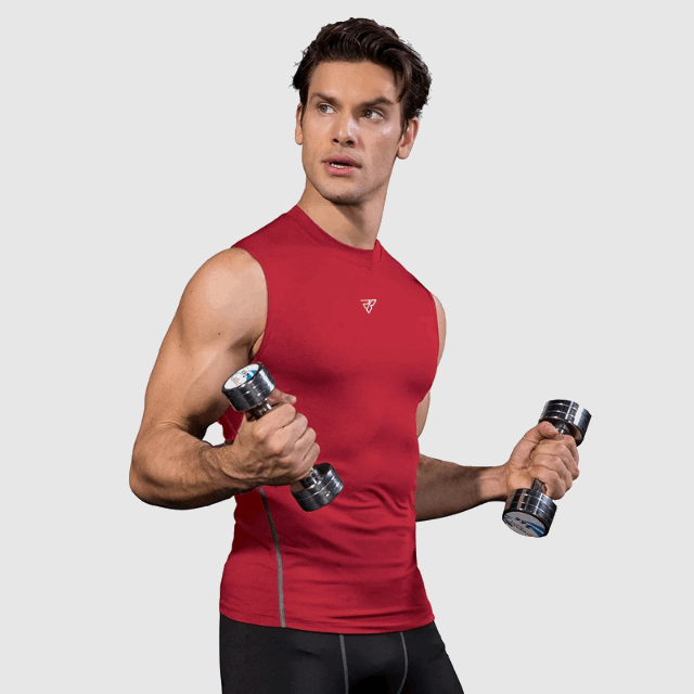 High Neck Tight Sleeveless Vest