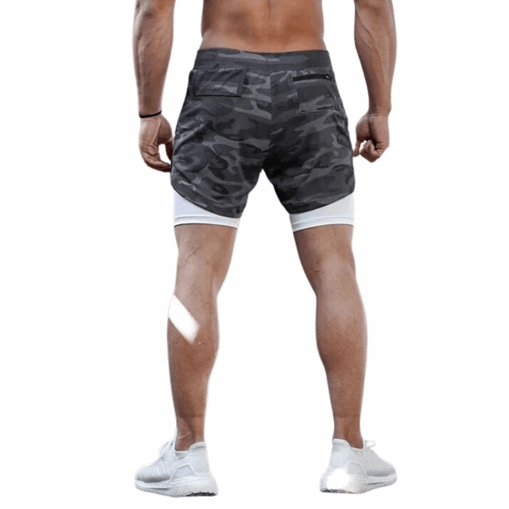 2-in-1 Men’s Running Camouflage Shorts