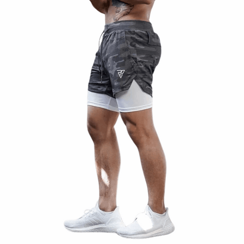 2-in-1 Men’s Running Camouflage Shorts