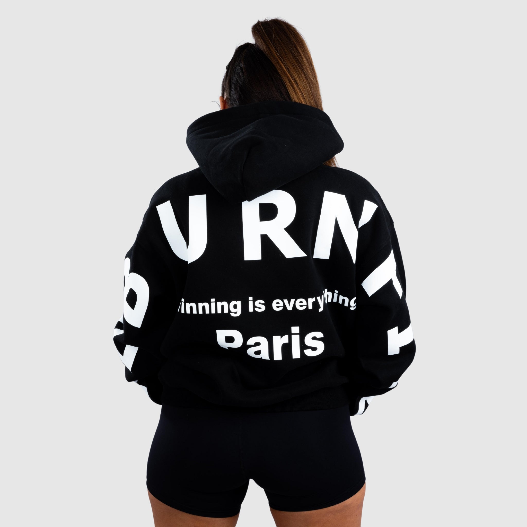 Sweat à capuche imprimé surdimensionné avec poche
