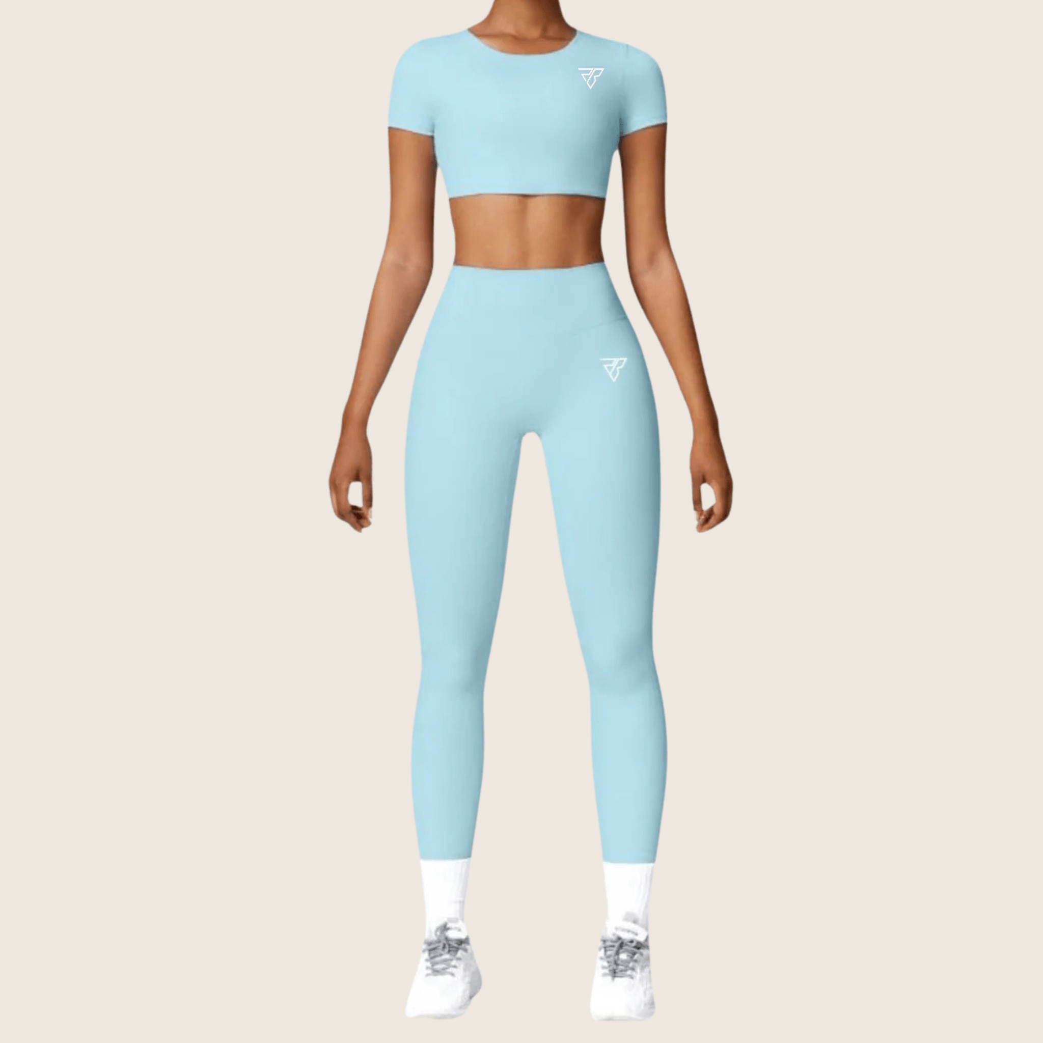 Seamless Crop Tee & Stretchy Leggings Set