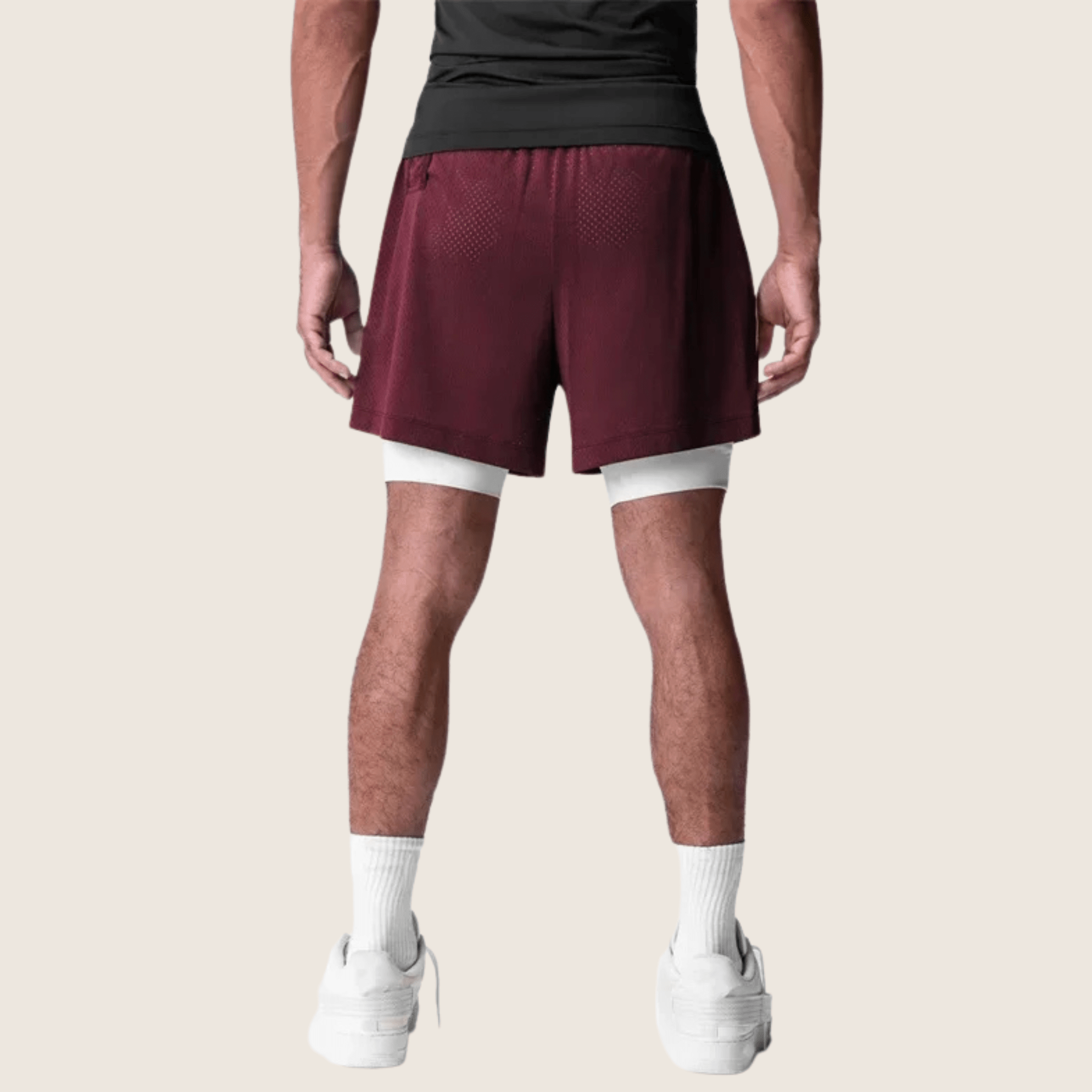 Athletic Mesh Shorts – White Layer