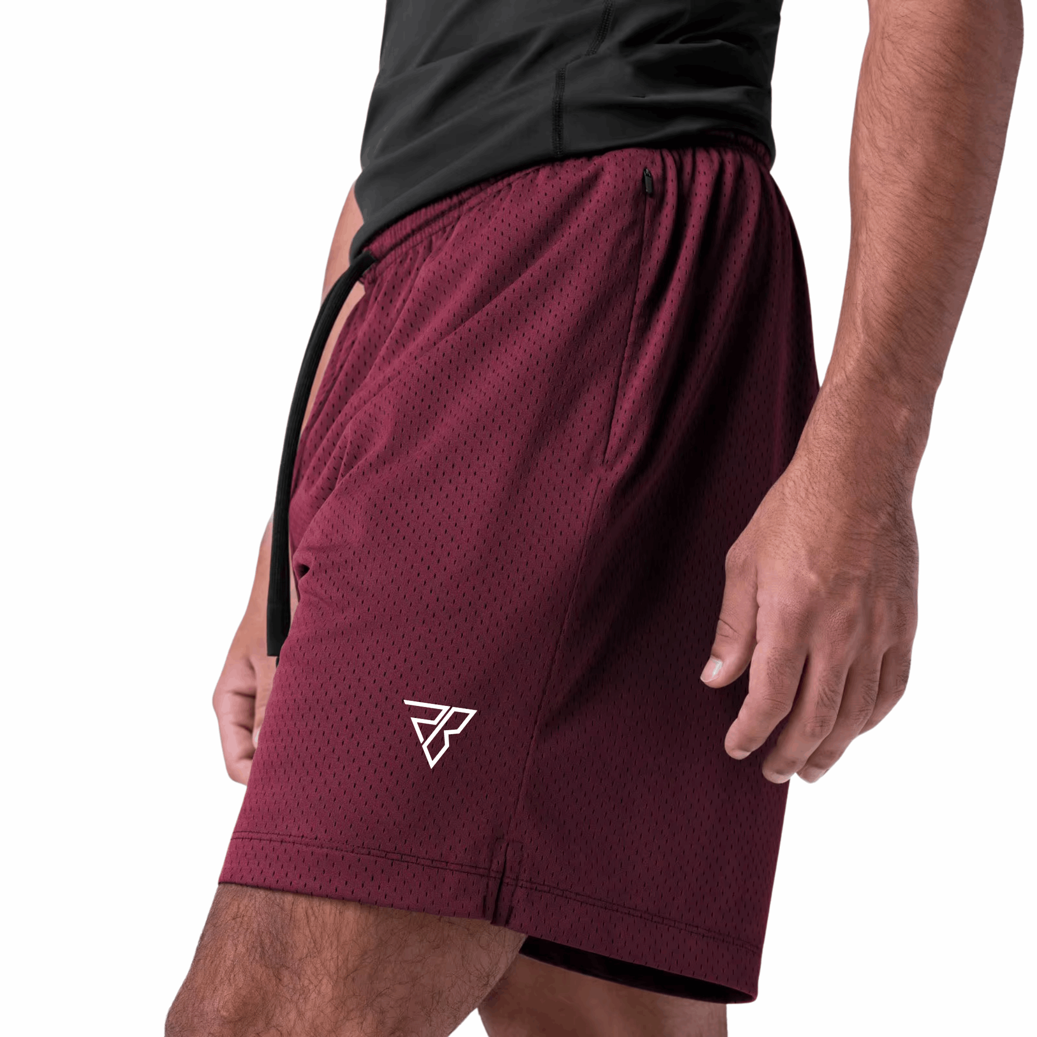 Athletic Mesh Shorts – Black Layer