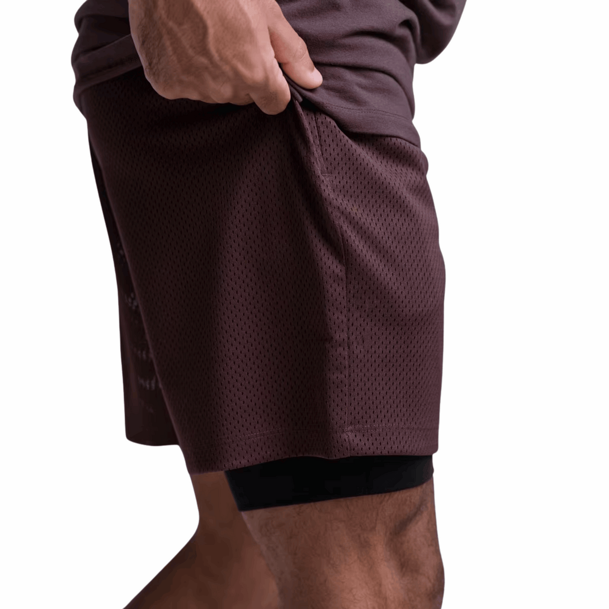 Athletic Mesh Shorts – Black Layer