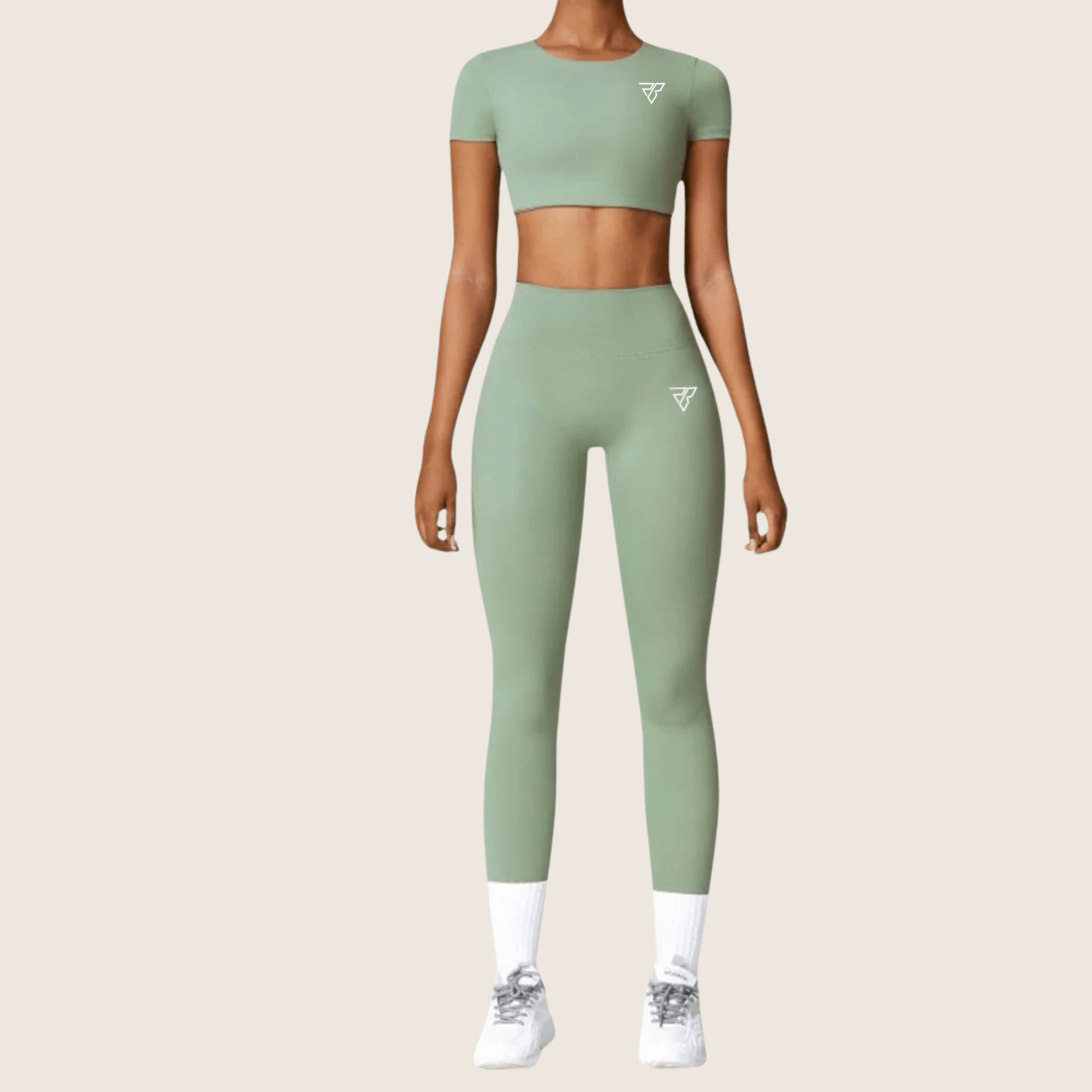 Seamless Crop Tee & Stretchy Leggings Set