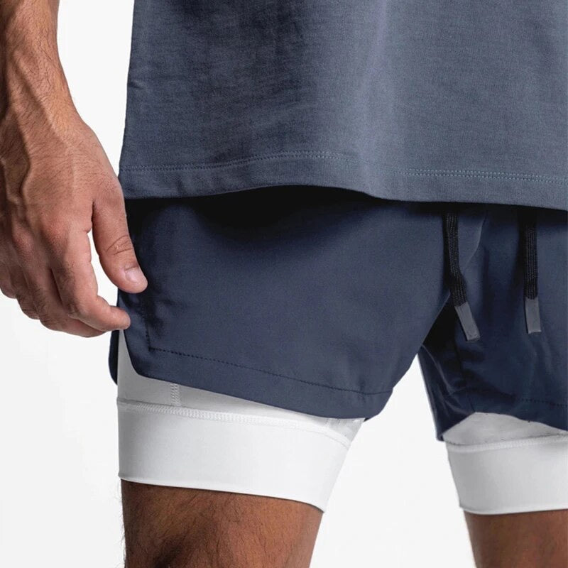 2-IN-1 Men's Running Shorts