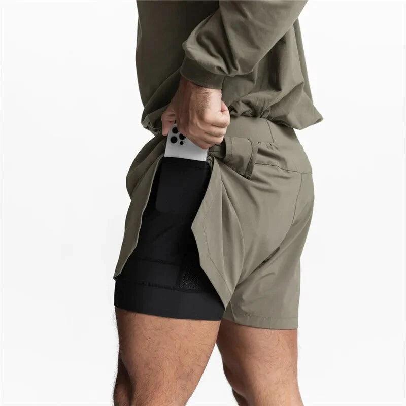 2-IN-1 Men's Running Shorts