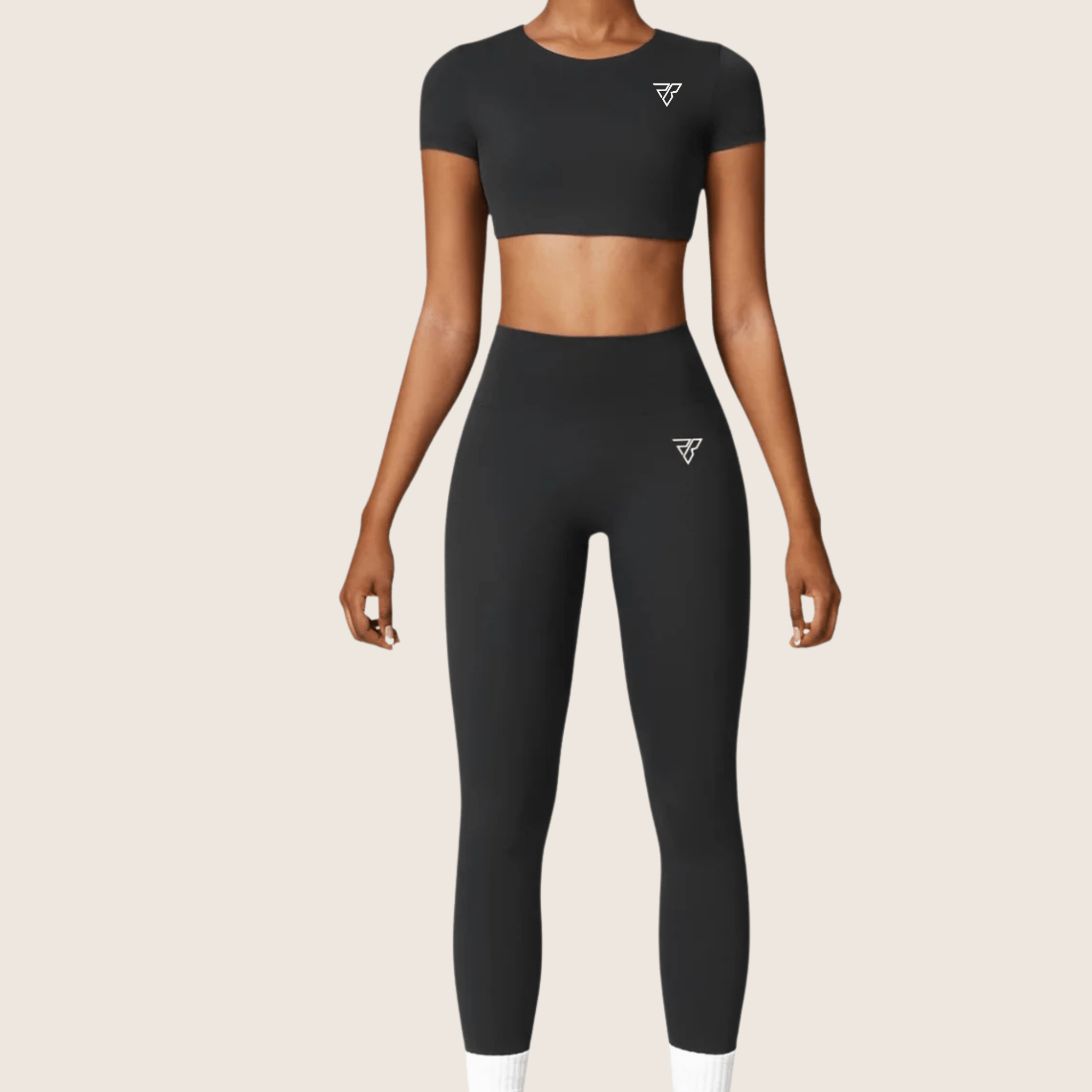 Seamless Crop Tee & Stretchy Leggings Set