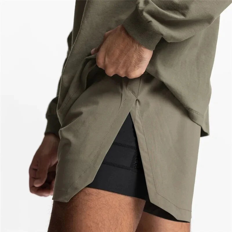 2-IN-1 Men's Running Shorts