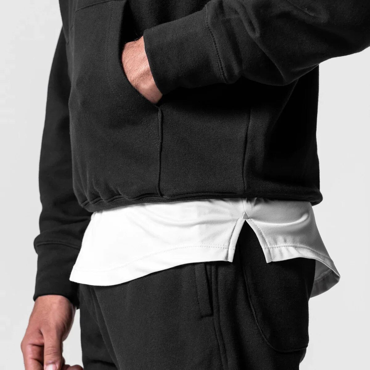 Ensemble complet en coton, sweat à capuche et pantalon de jogging avec poche kangourou