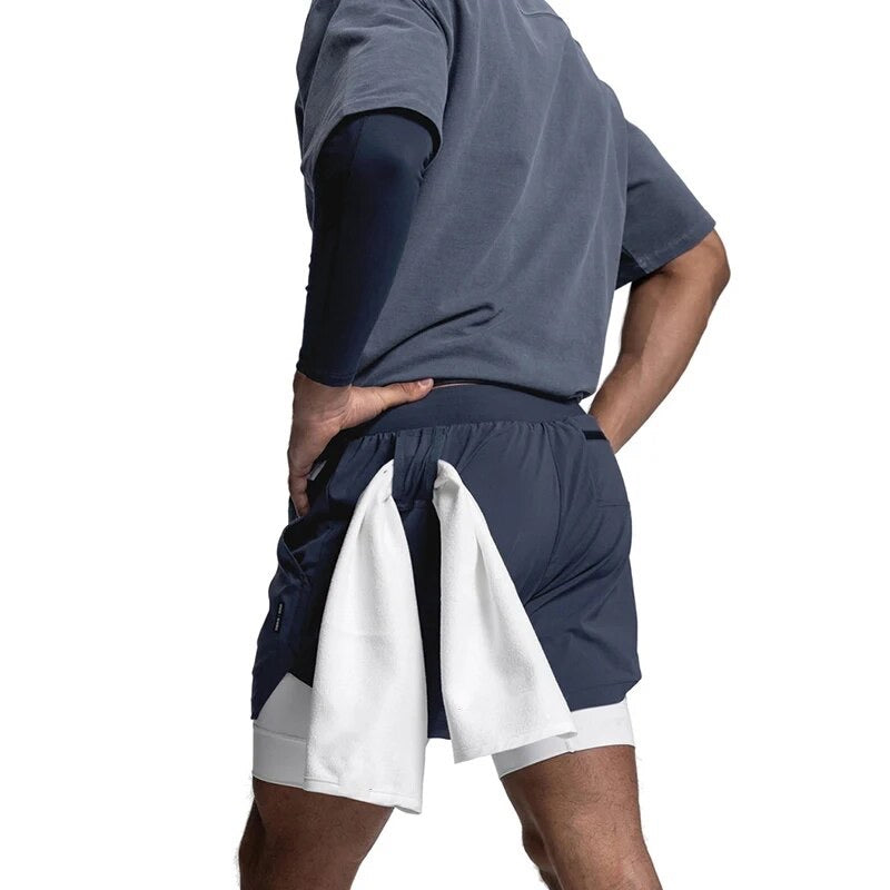 2-IN-1 Men's Running Shorts