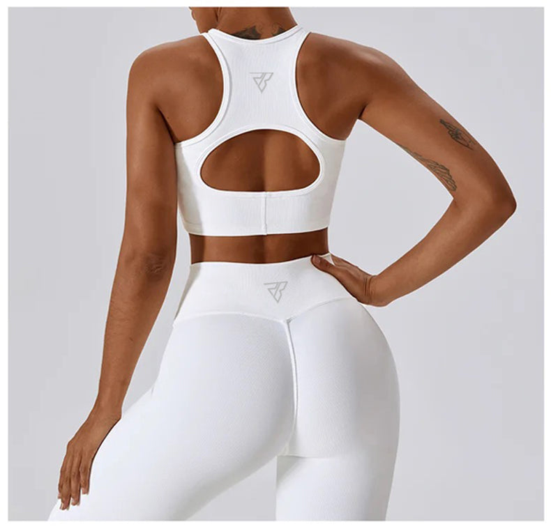 Soutien-gorge de sport push-up et pantalon évasé taille V