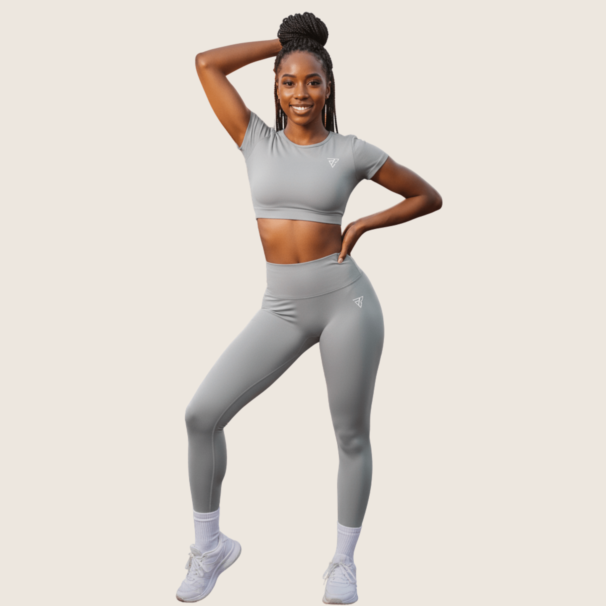 Seamless Crop Tee & Stretchy Leggings Set