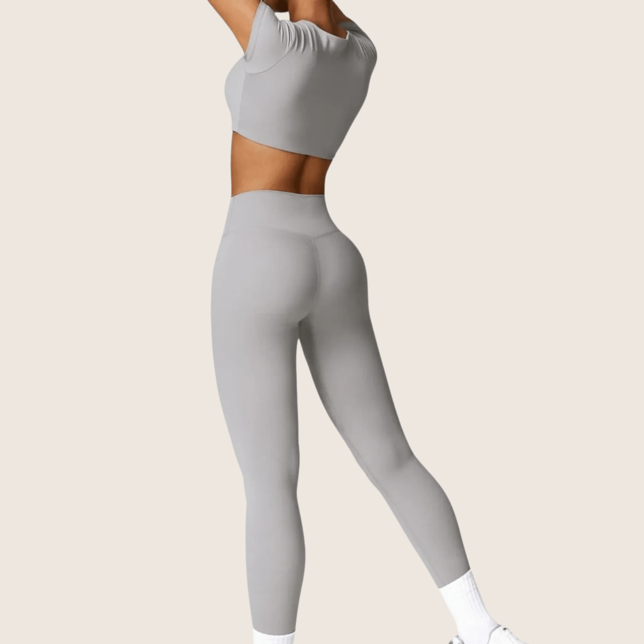 Seamless Crop Tee & Stretchy Leggings Set