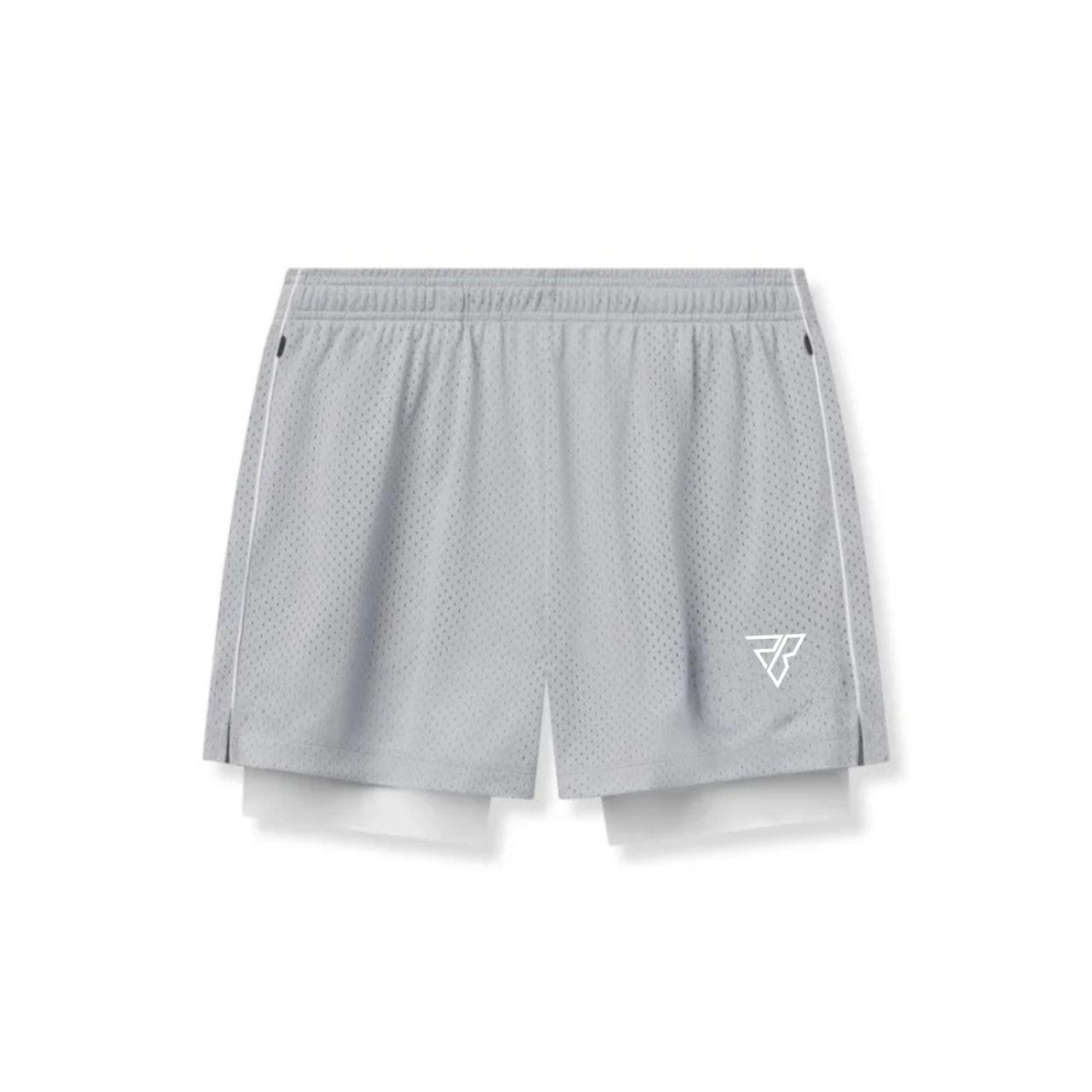 Athletic Mesh Shorts – White Layer