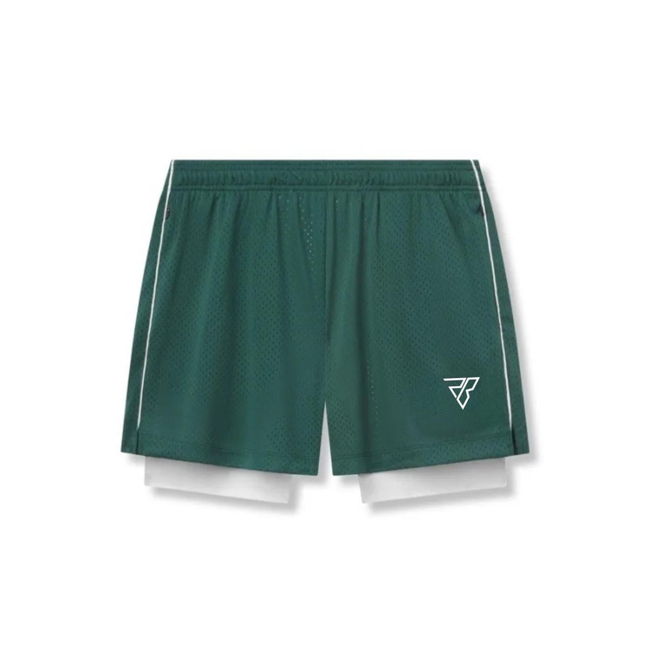 Athletic Mesh Shorts – White Layer