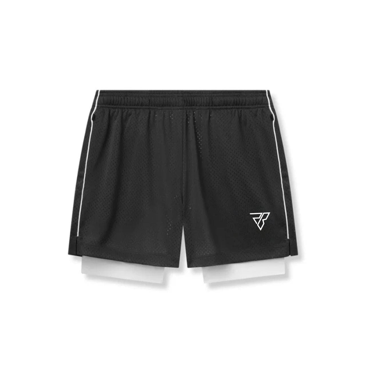 Athletic Mesh Shorts – White Layer