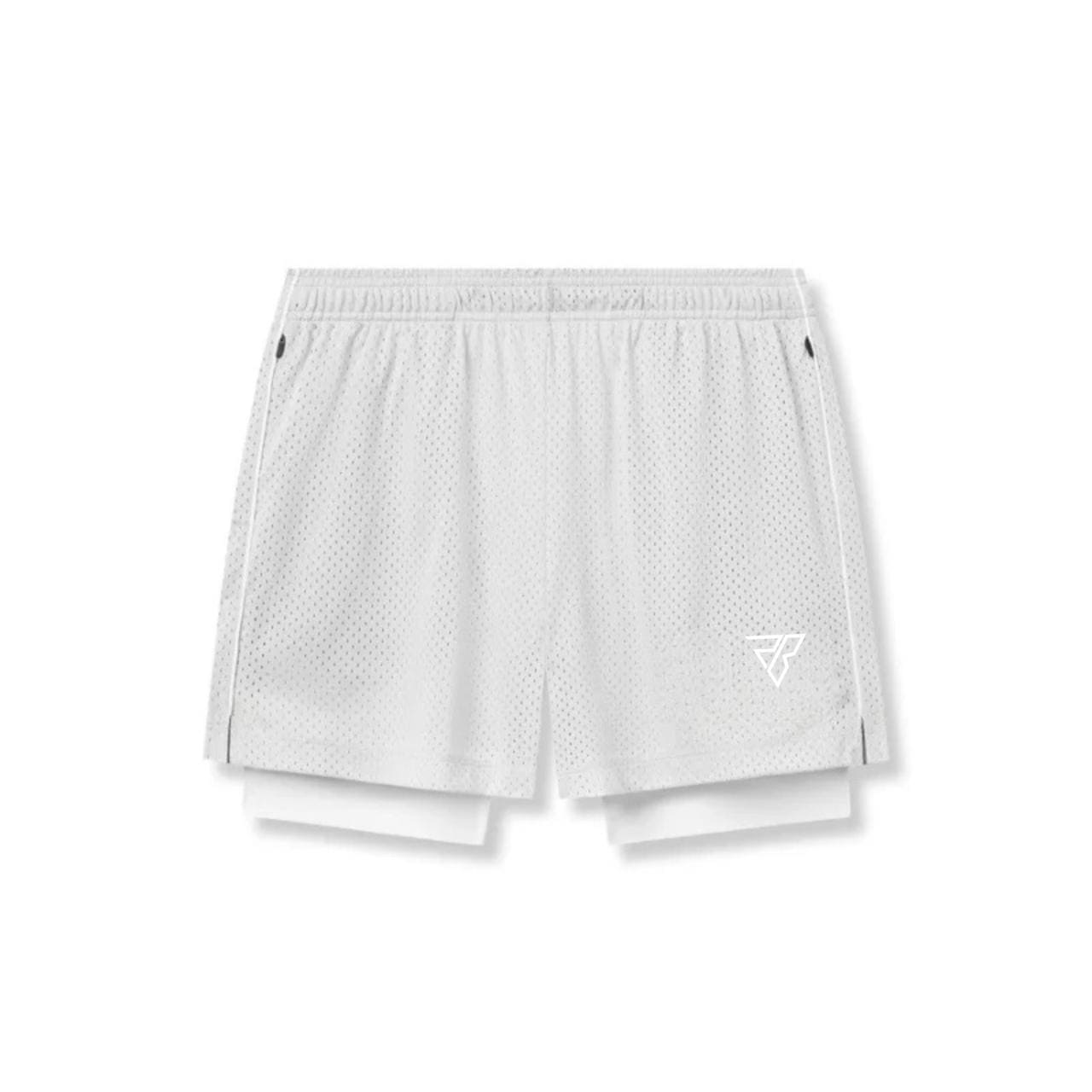 Athletic Mesh Shorts – White Layer