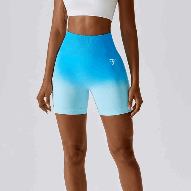 Gradient High Waist Scrunch Bum Shorts